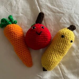 Colorful Crochet Fruit and Vegetable Decor Set